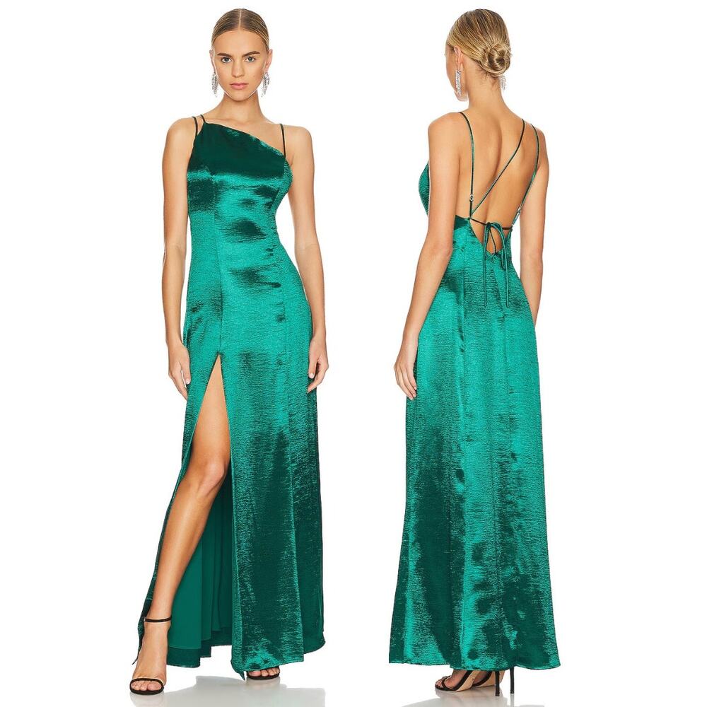 Lovers and Friends Britt Gown Satin Prom Wedding Guest Formal Cocktail Party S
